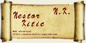 Nestor Kitić vizit kartica